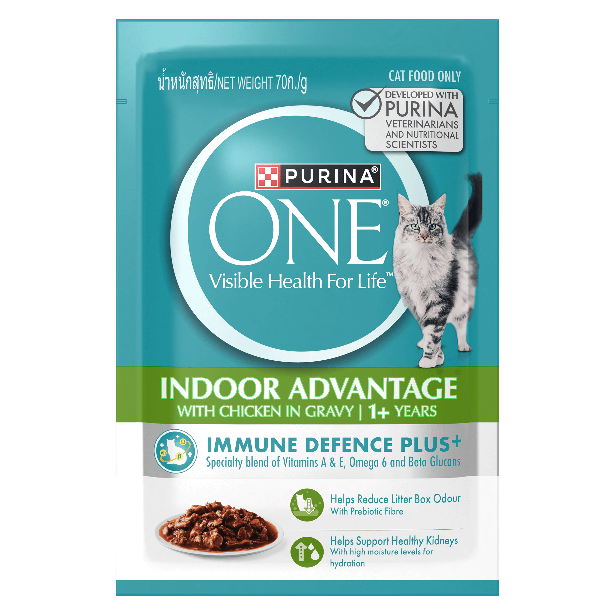 PURINA ONE Adult Indoor Advantage with Chicken Wet Cat Food Purina