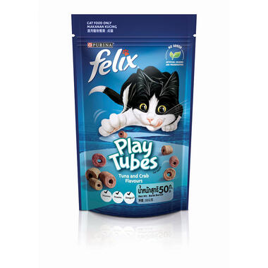 FELIX Play Tubes Tuna Crab Flavours Dry Cat Treats